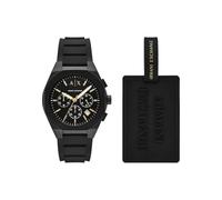 Armani Exchange Orologio Analogico al Quarzo Uomo con Cinturino in Silicone AX7165SET