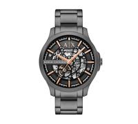 Armani Exchange Orologio Analogico Automatico Uomo con Cinturino in Acciaio Inossidabile AX2458, Carbone