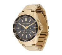 Armani Exchange Orologio da uomo in tonalità oro, movimento cronografo al quarzo e cassa da 44 mm con cinturino in acciaio, Tono oro e nero