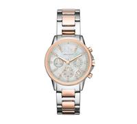 Armani Exchange Orologio da donna, Movimento cronografo al quarzo e cassa da 36 mm con cinturino in acciaio inossidabile