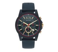 Armani Exchange Orologio da uomo cronografo , orologio in silicone, dimensione cassa 44 mm