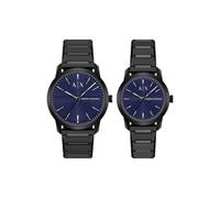 Armani Exchange Orologio da uomo da 42 mm in acciaio inox nero, AX7179SET