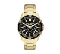 Armani Exchange orologio per uomo, movimento cronografo e cassa orologio per 44 mm con cinturino in acciaio inossiorologio perbile, pelle o silicone, Tono oro e nero