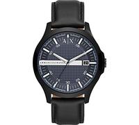 Armani Exchange Orologio da uomo, Movimento al quarzo con data a tre lancette e cassa da 46 mm con cinturino in pelle