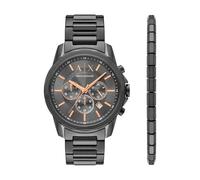 Armani Exchange Orologio da uomo, Movimento cronografo al quarzo e cassa da 44 mm con cinturino in acciaio