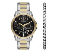 Orologio + Bracciale Uomo ARMANI EXCHANGE AX7148SET Chrono Acciaio Gold Dorato