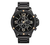 Armani Exchange Orologio da uomo, movimento cronografo al quarzo, cassa in acciaio inossidabile oro 48 mm con bracciale in acciaio inossidabile, AX1513