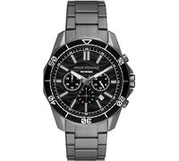 Armani Exchange orologio per uomo, movimento cronografo e cassa orologio per 44 mm con cinturino in acciaio inossiorologio perbile, pelle o silicone, Grigio e nero