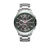 Armani Exchange Orologio cronografo al quarzo da uomo, cassa in acciaio inossidabile da 46 mm con bracciale in acciaio inossidabile, AX2163