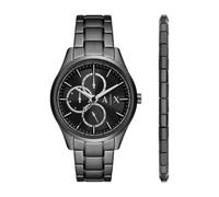 Armani Exchange orologio per uomo, movimento cronografo e cassa orologio per 42 mm con cinturino in acciaio inossiorologio perbile, pelle o silicone, Set grafite
