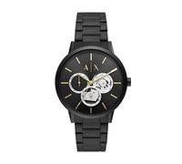 Armani Exchange orologio per uomo, movimento cronografo e cassa orologio per 42 mm con cinturino in acciaio inossiorologio perbile, pelle o silicone, Nero e oro