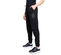 Armani Exchange Drawstring Logo Studs Terry Jogger Pant Pantaloni da Tuta, Nero, L Donna