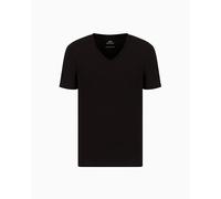Armani Exchange Pima Cotton V-neck T-Shirt, Uomo, Nero, XL