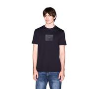 Armani Exchange Plain 3D Printed Front Logo T-Shirt, Navy Scuro, XXL Uomo