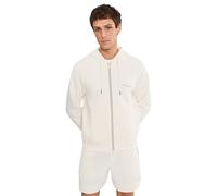 Armani Exchange Plain Boxy Fit, Embroidered Patch Logo, Metal Zip Felpa con Cappuccio Uomo (Pacco da 1)