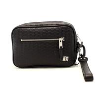 Armani Exchange Pochette nera da uomo con logo monogram impresso UNI