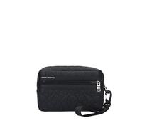 Armani Exchange Pochette nera da uomo con logo monogram UNI