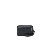 Armani Exchange Pochette nera da uomo con logo monogram UNI
