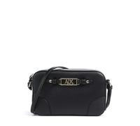 Armani Exchange Polly, Gold Logo Plate, Shoulder Strap, Zip Closure, Borsa Messenger Donna, Nero