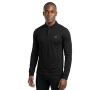 Armani Exchange Polo da Uomo, a Maniche Lunghe, con Logo Monogram, Nero, L, Nero, L