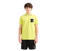 Armani Exchange Polo con Logo X Mix Mag, vestibilità Regolare, Giallo Prugna, S Uomo