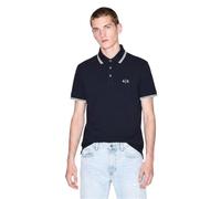 Armani Exchange Polo da Uomo, a Maniche Corte, con Chiusura Lampo, Colore Blu, XL, Navy Scuro, XL