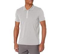 Armani Exchange Polo da Uomo con Logo Zip Jersey, Grigio Melange B09b, M