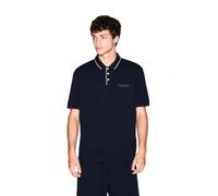Armani Exchange Uomo Polo con logo Trim, Blu