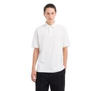 Armani Exchange Polo da Uomo in Cotone Jacquard con Logo AX Stacked, Bianco Sporco, L