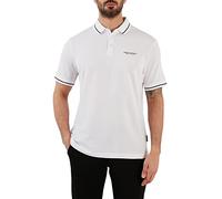 Armani Exchange Polo da Uomo in Piquet di Cotone Pima Milano New York, Bianco, M
