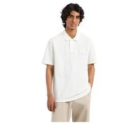 Armani Exchange Limited Blue Edition Logo Patch Cotton Piquet Polo, Bianco Sporco, S Uomo