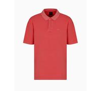 Armani Exchange Polo da Uomo Urban Heights, Logo Embroidered, Rosso Cardinale, S