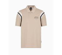 Armani Exchange Polo da Uomo Utility Edge, Colore Contrast Armhole Stripes, Logo Ricamato, Anacardi arrostiti, M