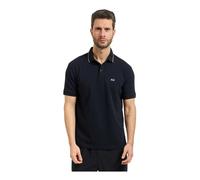 Armani Exchange - Polo slim fit con logo e profili - -Tops -Uomo -Blu -2XL