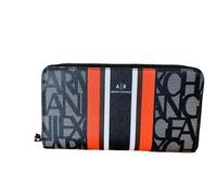 Armani Exchange PORTAFOGLI DONNA 3 DIVISORI CHIUSO da ZIP 6 CARD 948068 R733 (Nero Beige)