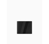 Armani Exchange Dylan, Essential, Two Stripes, Portafoglio Bi-Fold da Uomo, Nero/Canna di Fucile, Taglia Unica