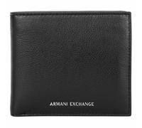 Armani Exchange Portafoglio Uomo In Pelle Nera Bifold Plain Elegante