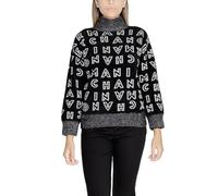 Armani Exchange Pullover da donna con logo All Over, Nero/Iso Allover, M
