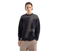 Armani Exchange Pullover da uomo in edizione limitata a linea con righe orizzontali e logo grande, Navy, S