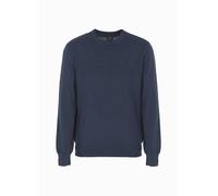 Armani Exchange Pullover Girocollo In Misto Lana Blu - Taglia M Abbigliamento