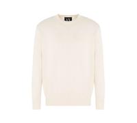 Armani Exchange Icon Project, Embroidered Logo Pullover, Bianco Sporco, M Uomo