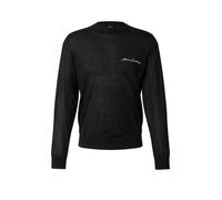 Armani Exchange Merino Wool Mix Signature Logo Crewneck Pullover Maglione, Nero, XL Uomo