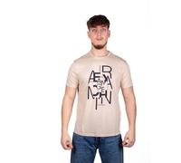 Armani Exchange Regular Fit Pima Cotton Large Logo Tee T-Shirt, Nebbia, S Uomo