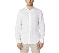 Armani Exchange Regular, TON Sur TON Embroidered Logo, Camicia Uomo, White, Medium