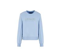 Armani Exchange Rhinestone Logo Crewneck Pullover Felpa Maglia di Tuta, Blue River, L Donna