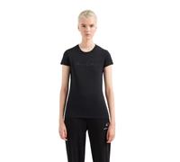 Armani Exchange Rhinestone Script Logo Cotton Crewneck T-Shirt, Nero, L Donna