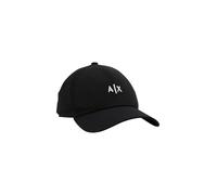 Armani Exchange Ricamo classico con logo piccolo, Berretto da baseball, Uomo, Black (Nero/Bianco - Black/White 00121), Taglia Unica