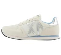 Armani Exchange Rio Side Logo, Scarpe da Ginnastica Donna, off White Blue Silver, 40.5 EU