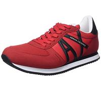 ARMANI EXCHANGE Rio Side Logo, Scarpe da ginnastica Uomo, Rosso Nero, 45 EU