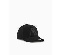 Armani Exchange Rubber Logo AX cap, Cappellino da Baseball, Uomo, Nero, Taglia Unica